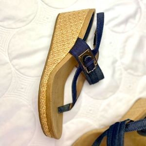 Style & Co Dark blue Denim wedges